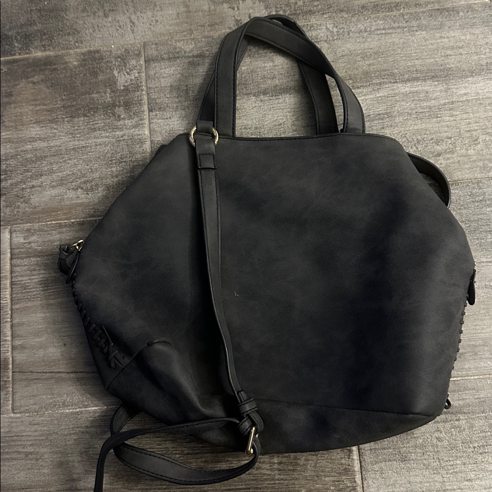 Free People Trilogy Slouchy Vegan Zippered Tote